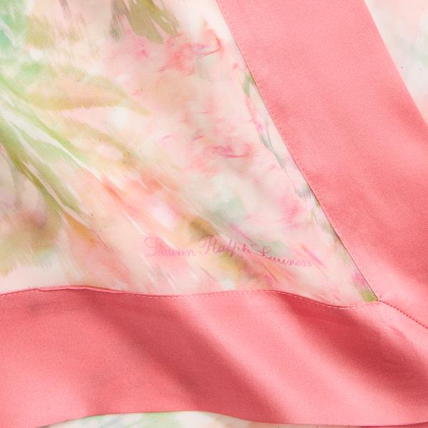 Pink Margot Floral Silk Square Scarf Lauren 3