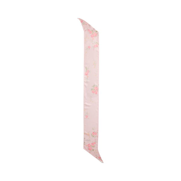 Pale Pink Fiona Floral Silk Twill Scarf Lauren 2