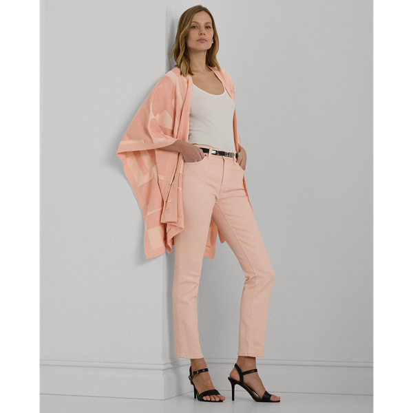 Pink Opal Logo-Motif Cotton-Blend Ruana Lauren 4