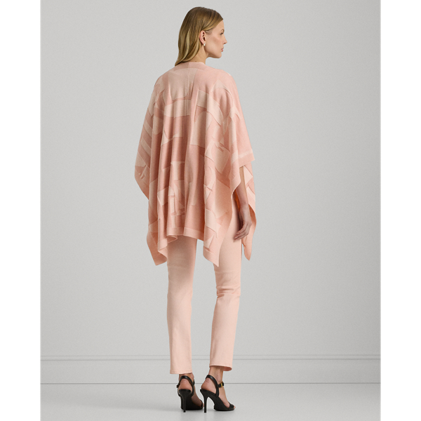 Pink Opal Logo-Motif Cotton-Blend Ruana Lauren 5