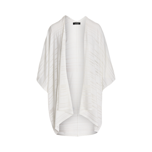 Cream Striped Ruana Lauren 2