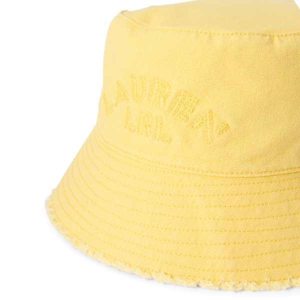 Primrose Yellow Logo Cotton Bucket Hat Lauren 3