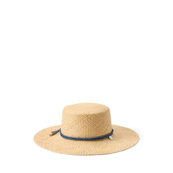 Chapeau de paille &agrave; breloque &agrave; logo