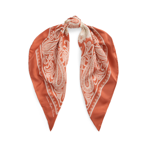 Paisley Sandwashed Silk Twill Bandana for Women Ralph Lauren JO