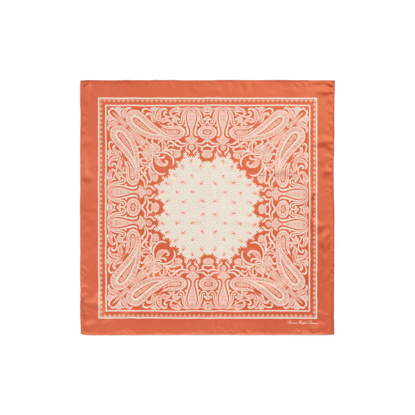 Paisley Sandwashed Silk Twill Bandana Lauren 1