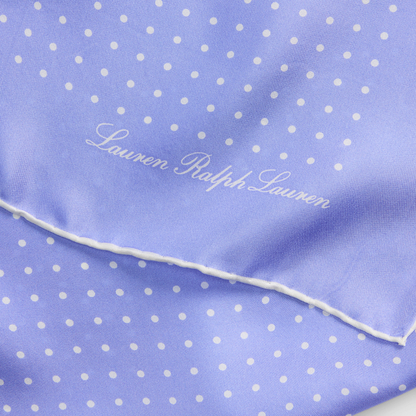Pale Iris Polka-Dot Silk Twill Square Scarf Lauren 3