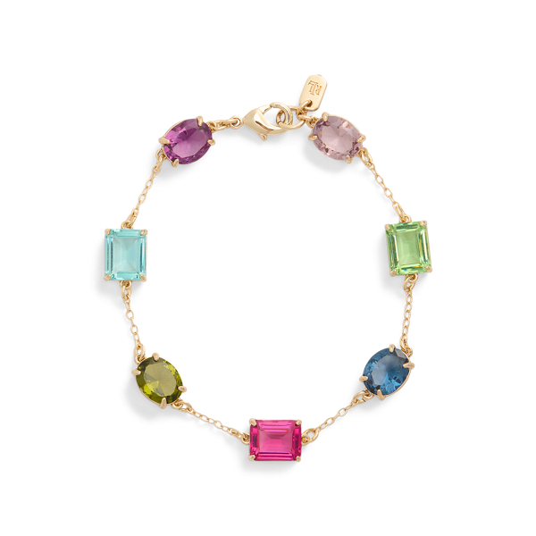 Bracelet flexible multicolore pierres