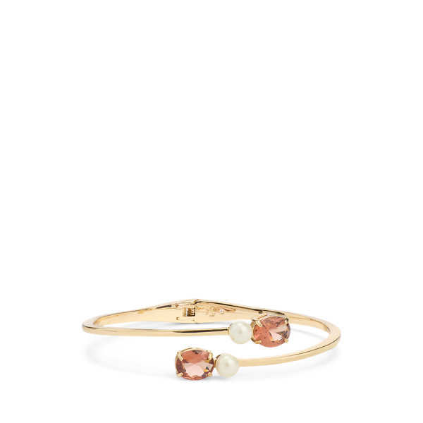 Pulsera con perla artificial y gemas