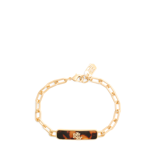 Gold/Tort Gold-Plated Tortoiseshell Logo Bracelet Lauren 2