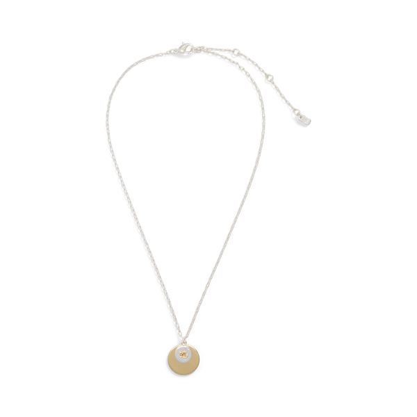 Tweekleurige ketting met logohanger