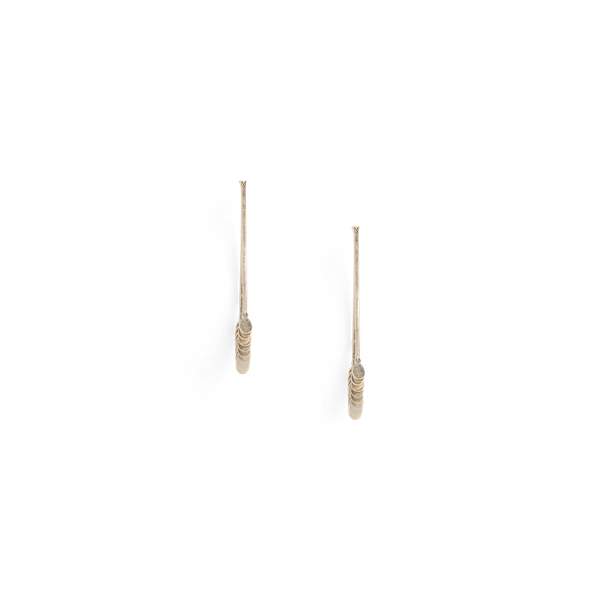 Silver-Plated Fringe Hoop Earrings