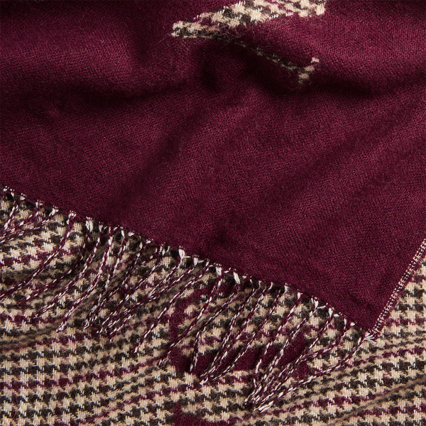 Pinot Noir Reversible Logo Jacquard Scarf Lauren 3