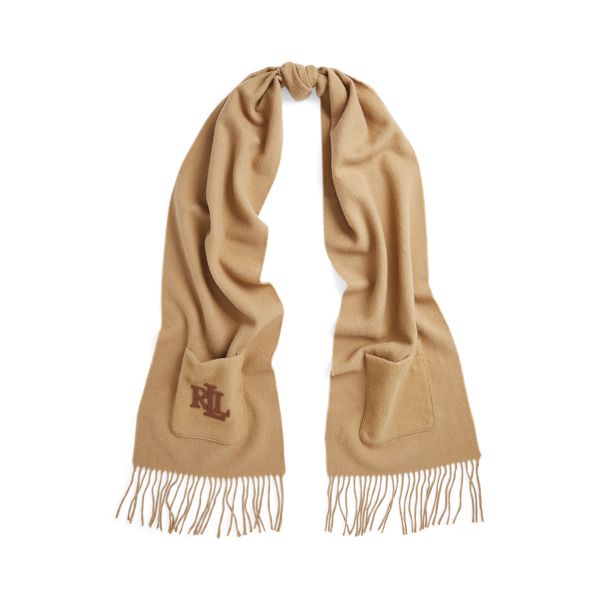 &Eacute;charpe &agrave; chevrons bord&eacute;e de cuir vegan Lauren en 1