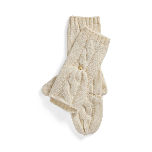 Convertible Cable-Knit Mittens