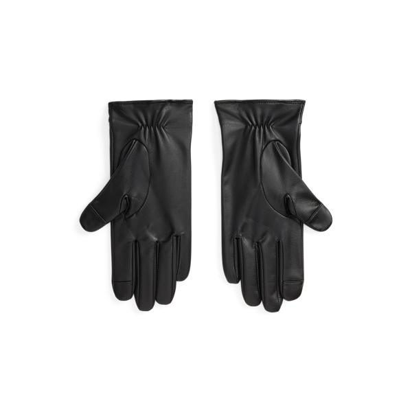 Padlock-Charm Sheepskin Tech Gloves