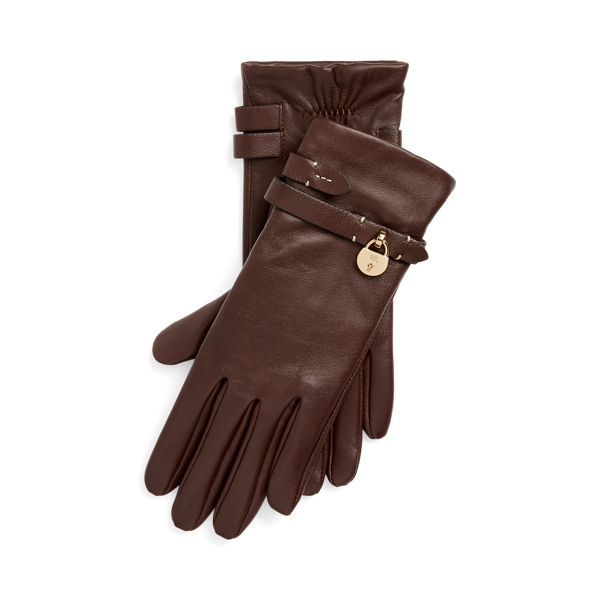 Padlock-Charm Sheepskin Gloves