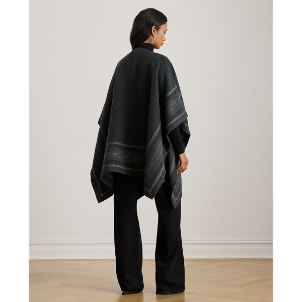 バックルトリム ベルティングモチーフ ジャカード ポンチョ | ラルフ