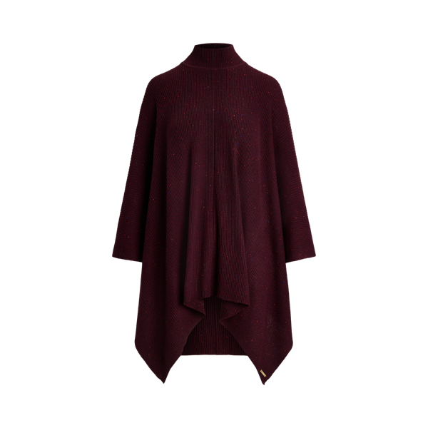 Donegal Ribbed Mockneck Poncho