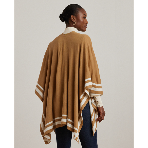 Camel/Cream Two-Tone Reversible Ruana Lauren 5