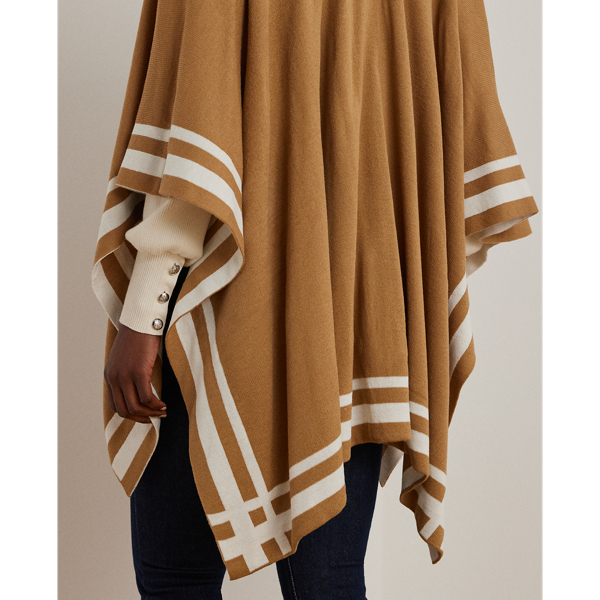 Camel/Cream Two-Tone Reversible Ruana Lauren 6