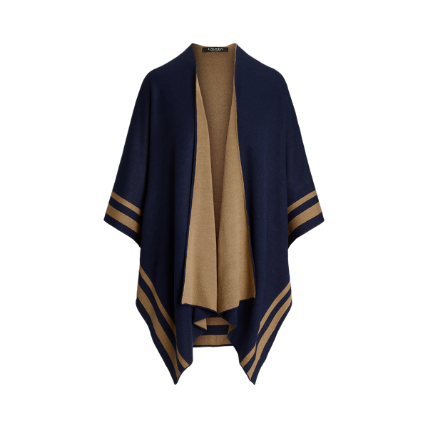 Poncho bicolore r&eacute;versible