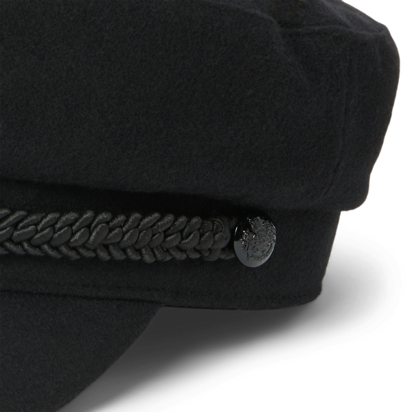 Black Wool-Blend Fisherman Cap Lauren 3