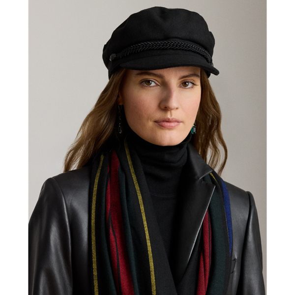 Black Wool-Blend Fisherman Cap Lauren 4