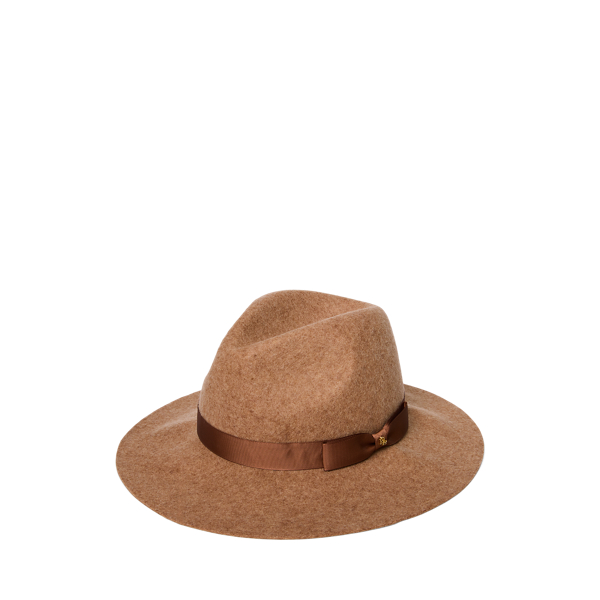 Ribbon-Trim Wool Fedora