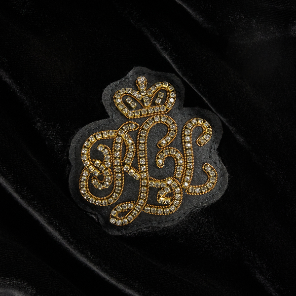 Black Bullion Velvet Scarf Lauren 3