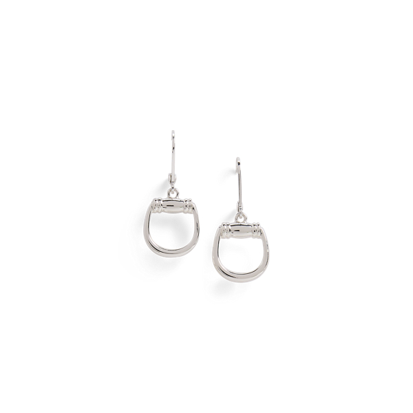 Silver-Plated Horse Bit Drop Earrings