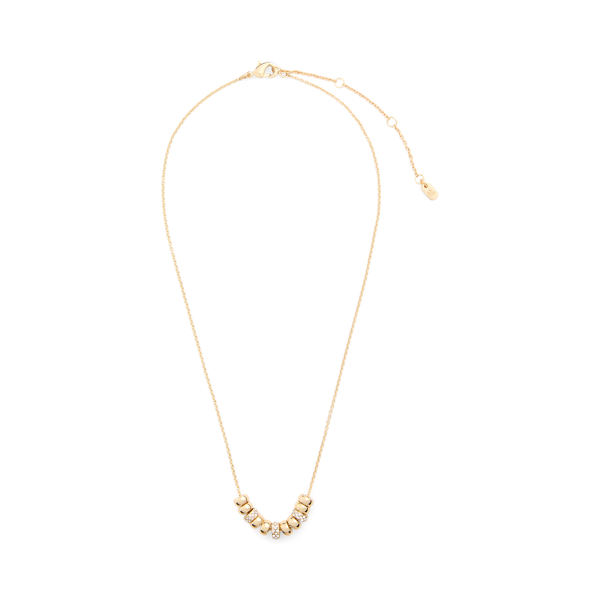 Gold-Plated Pavé Beaded Necklace