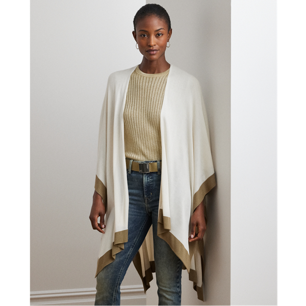 Two-Tone Knit Ruana