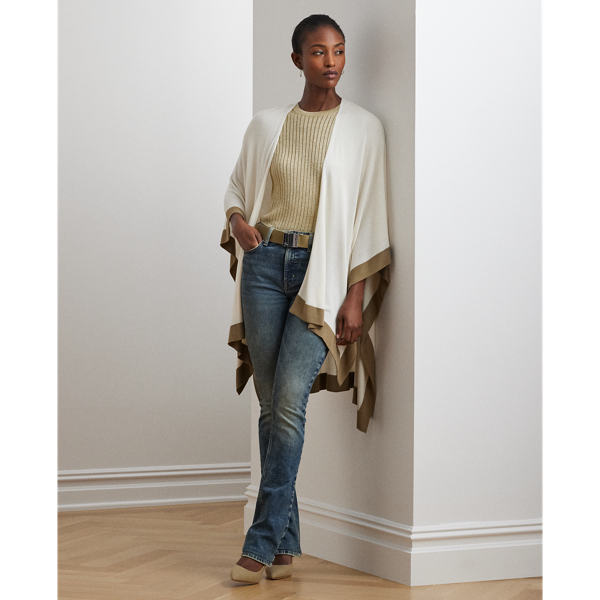 Two-Tone Knit Ruana