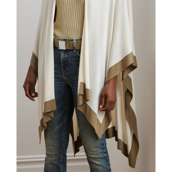 Two-Tone Knit Ruana