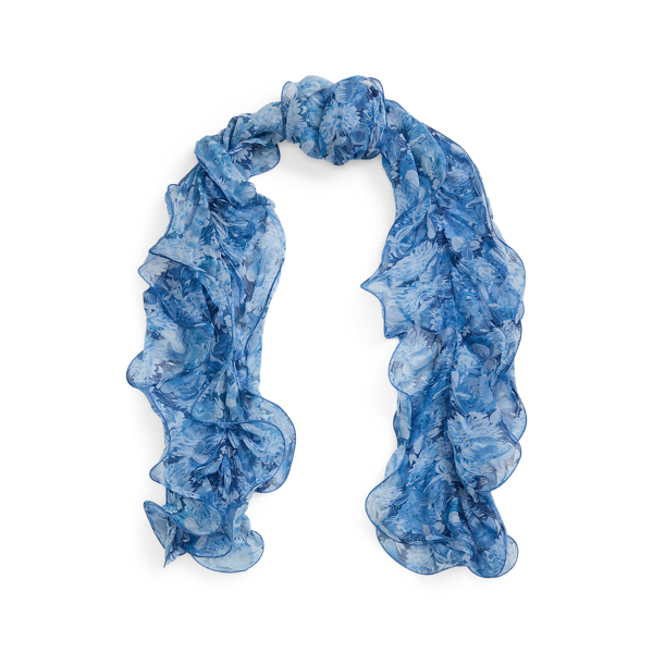 Foulard fleuri et volanté