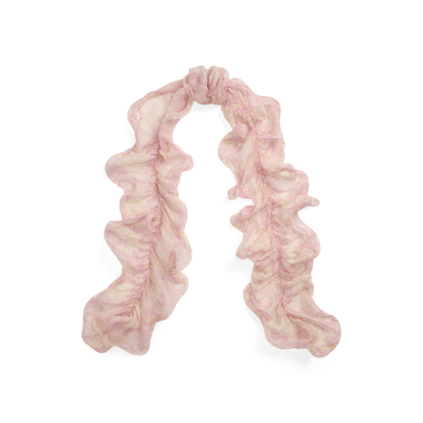 Rose Mauve Geblümter Rüschenschal Lauren 1