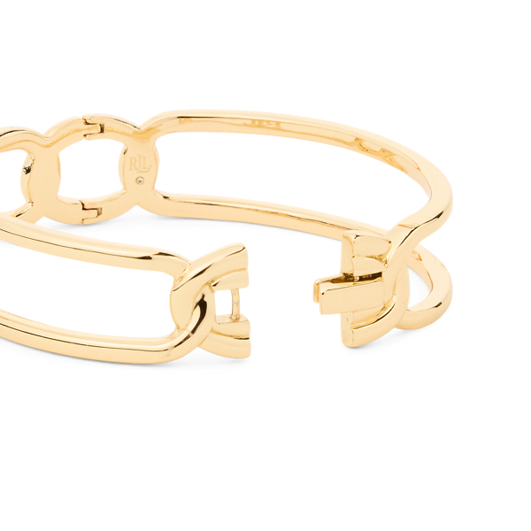 Gold Gold-Plated Logo Hinge Bangle Lauren 2