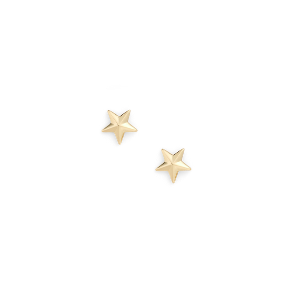 Gold-Plated-Brass Star Studs