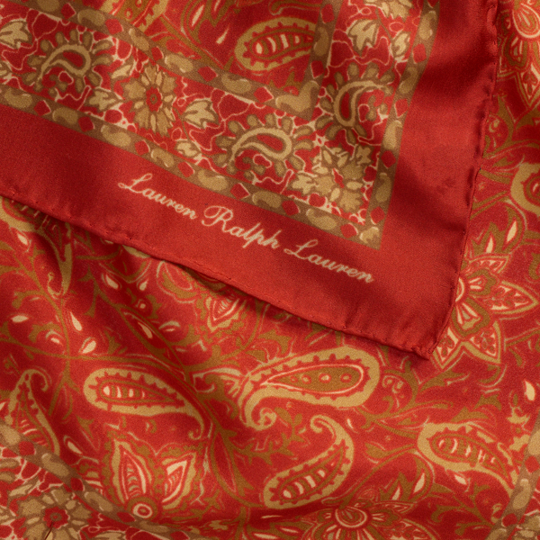 Paisley Silk Twill Square Scarf