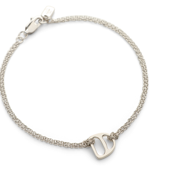 Sterling Silver Key Charm Flex Bracelet