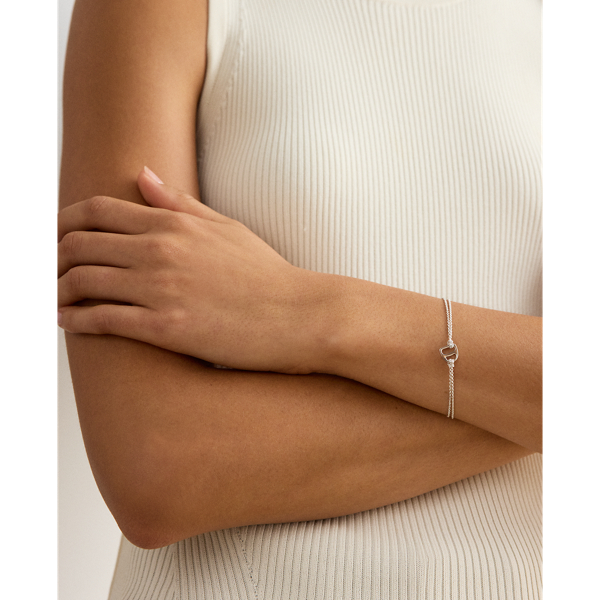 Sterling Silver Key Charm Flex Bracelet