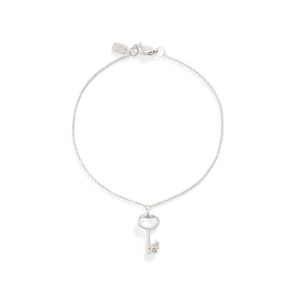 Flexarmband i sterlingsilver nyckelcharm