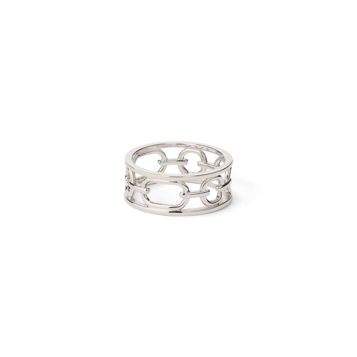 Женское кольцо Ralph Lauren Sterling Silver Link, цвет: Родий — фото 1