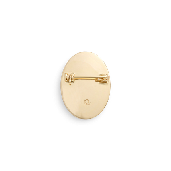 Gold-Plated Pav&eacute; Resin Logo Pin