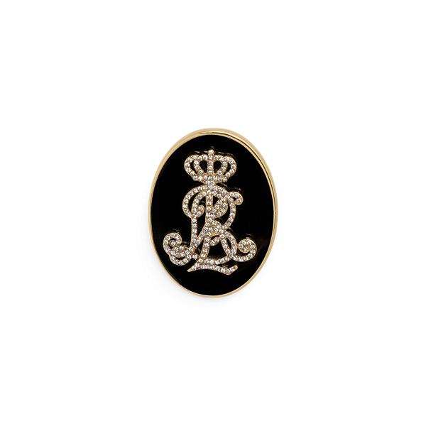 Gold-Plated Pav&eacute; Resin Logo Pin