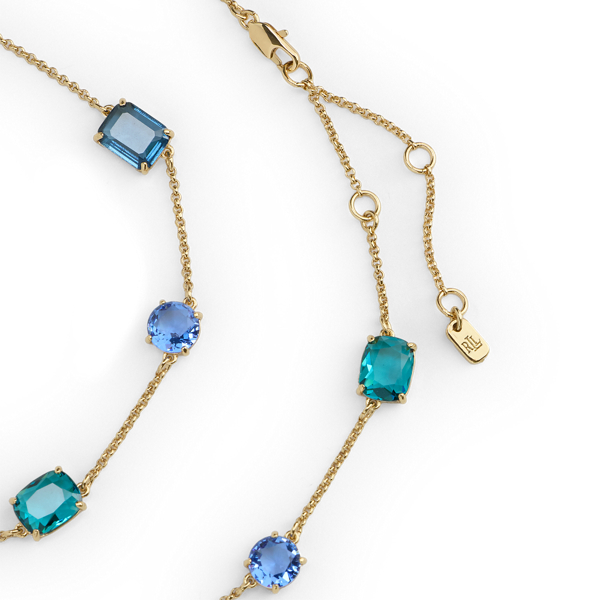 Gold-Plated Stone Y-Necklace