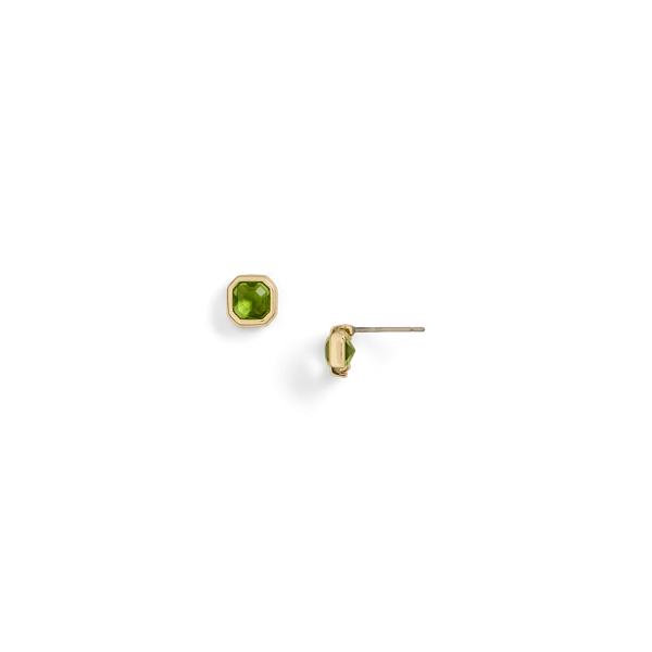 Gold-Plated Bezel Stone Studs