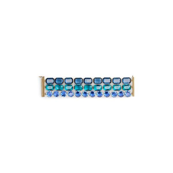 Gold-Plated Stone Multistrand Bracelet