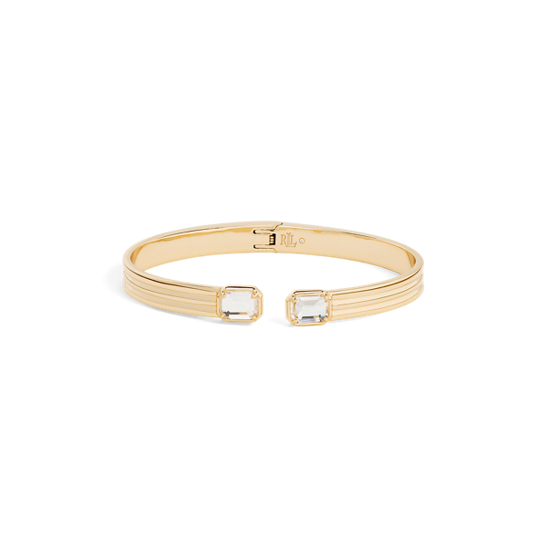 Gold/Crystal Pulsera bañada en oro con gemas Lauren 1