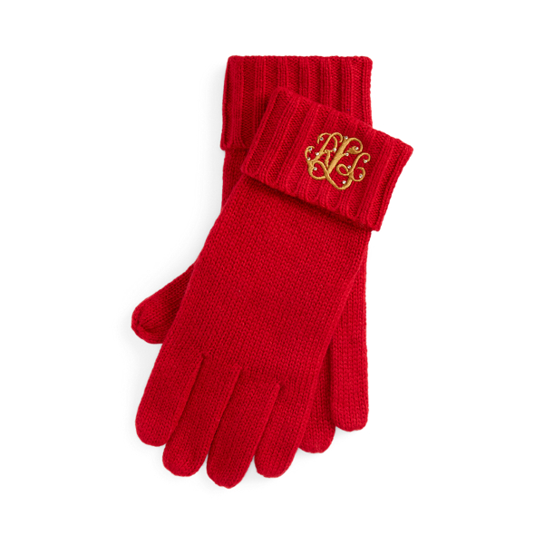 Handschuhe mit Logostickerei